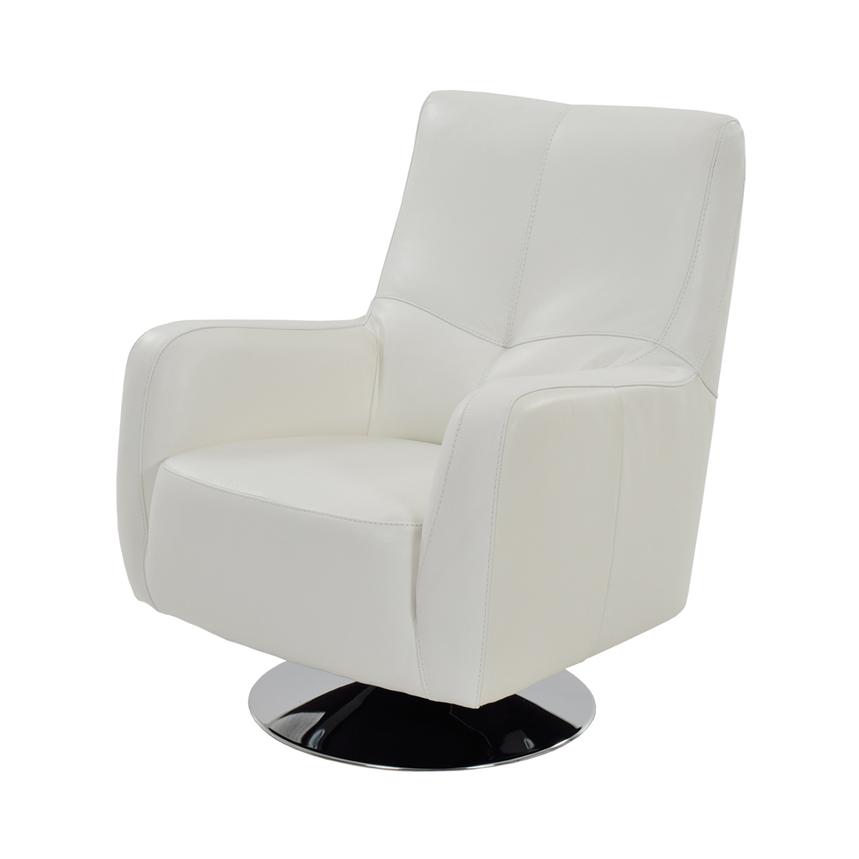 Verona White Leather Swivel Chair El Dorado Furniture